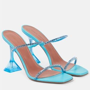 Amina Muaddi Gilda glass slipper